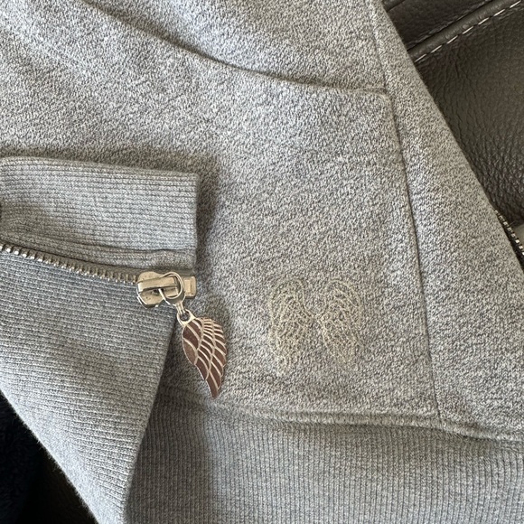 Victoria Secret SUPERMODEL ESSENTIALS ZIP UP HOODIE JACKET GRAY MEDIUM 🪽🪽 - Picture 12 of 13